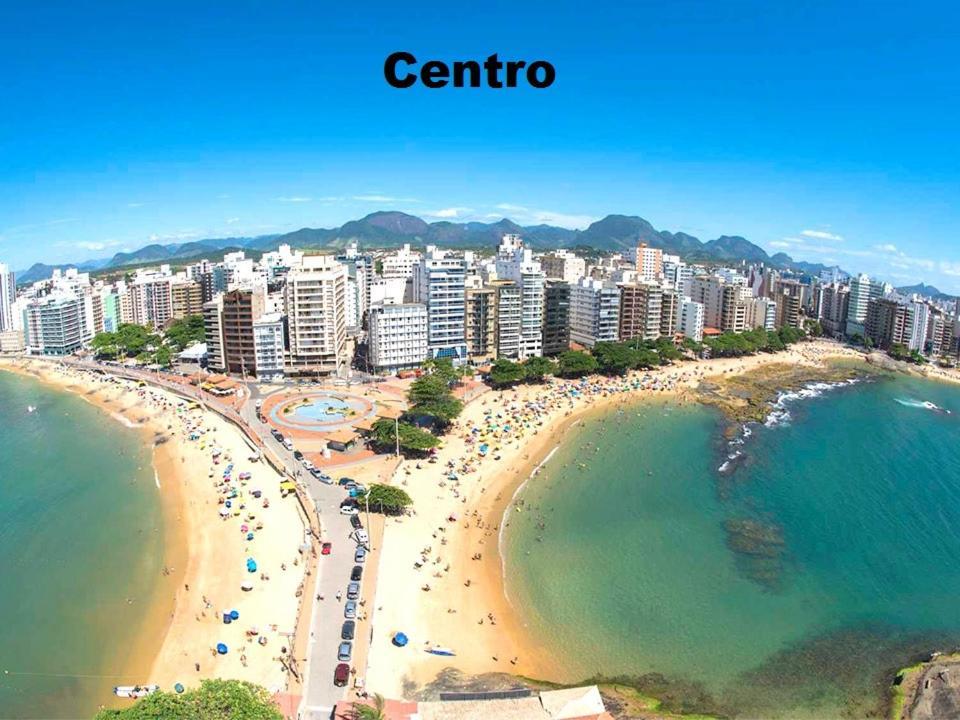 Suíte Mar - Praia do Morro - prédio frente Mar com elevador, atravessou a avenida, já está na Praia - com garagem - internet Guarapari Extérieur photo
